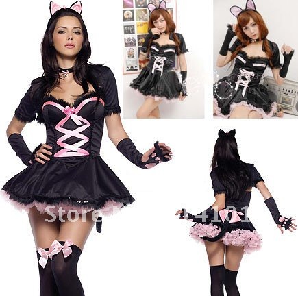 Bunny Halloween Costumes on Free Shipping Sexy Cos Clothing Cute Pink Bunny Halloween Costume Ball