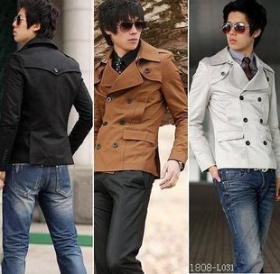 Men's Duffle Coat Unique Double Breasted Trench Coat Long Style ...
