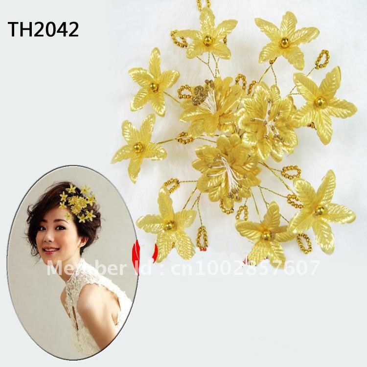 Hot Items The new gold 18 cm headdress hat bride wedding bridal hair 