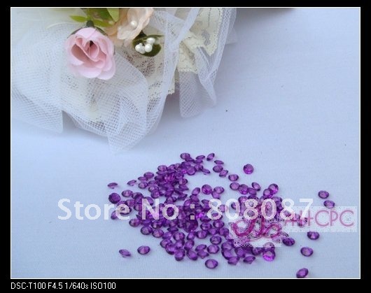 Free shipping 1000 45 1 3ct Deep Purple Diamond Wedding Decoration Confetti