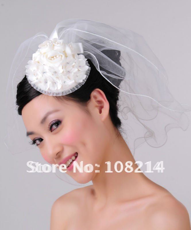  Little hat with clip HAIR ACCESSORIES ornaments Dancer Wedding Bride Use