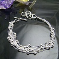 H101 FreeShipping brazalete de joyería de plata joyas encanto de la etiqueta Pulseras de cadena nuevo (China (continental))