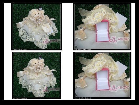 Free shipping beautiful jewelry box pillow ring wedding supplies to express 