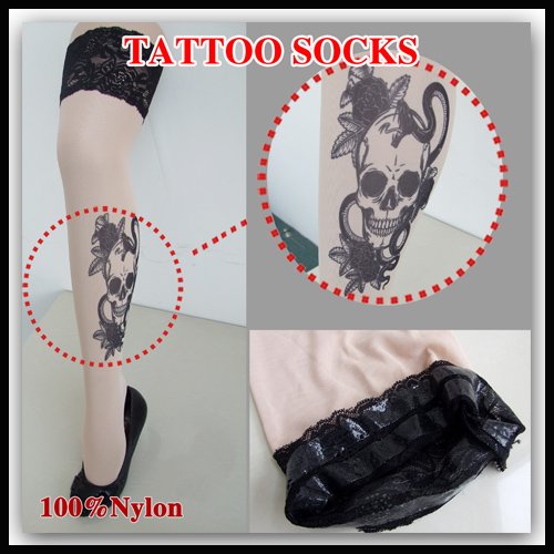 Free Shipping Women's Tattoo Stockings Leggings tattoo sockssexy designs