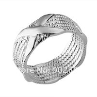 Envío gratuito, el 50% de descuento A través del anillo de plata, 925 Anillo de plata esterlina, el tamaño delicado anillo de plata 8, anillos de plata al por mayor.  R066 (China (continental))