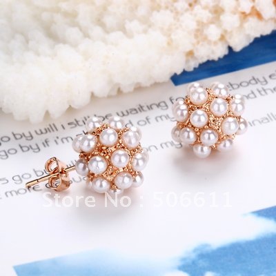 Fashion Jewelry Pearls on Free Shipping Fashion Jewelry Stud Pearl Earring Gpe014