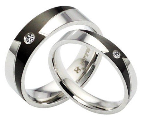 Super Deal Titanium Lover Couple Rings Stainless Metal Women Man wedding