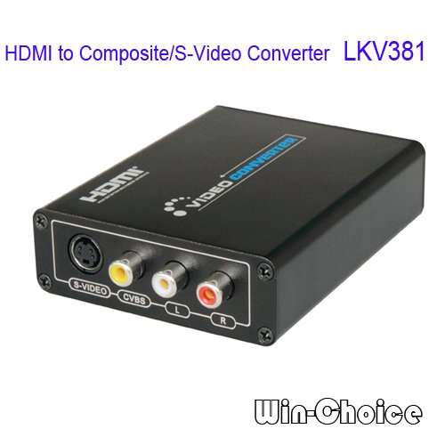 Hot Sales New HDMI to Composite/S-Video Converter for HD DVD to TV connection HDMI/AV Convertor Free Shipping