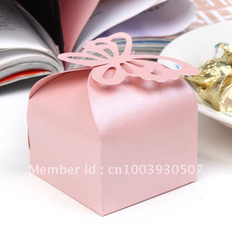  paper wedding box 100pcs lot pinkgreengoldwhiteyellow and red colors