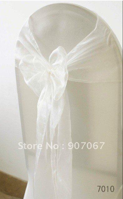 Hot Ivory Color Wedding Organza Chair Sashes US 5789 US 6526 lot