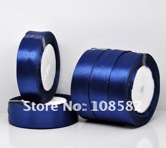 Dark Blue 25MM Satin Ribbon Lot 1 Wedding Gift Sewing