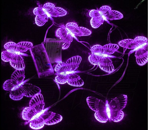 Free shipping high quality 25m butterfly LED battery lightxmas light 