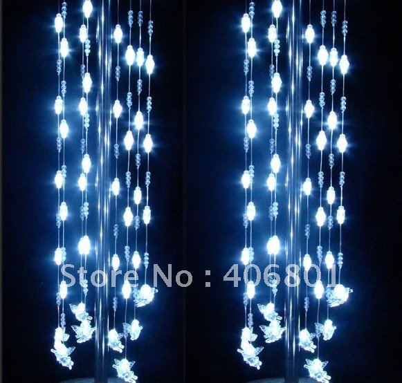 Free shipping crystal bead curtains led lightsxmas decoration light 