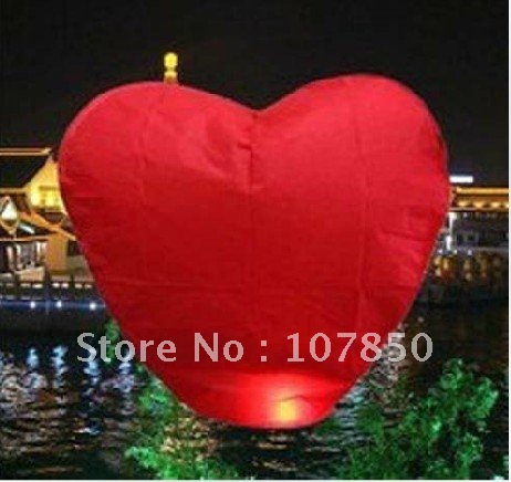 50pcs purple heart Sky Lanterns Wishing Lamp SKY CHINESE LANTERNS BIRTHDAY 