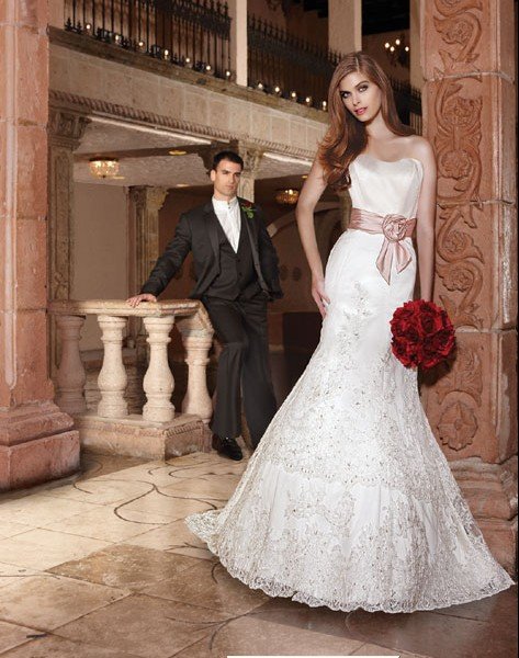  gown sleeveless satin and lace floorlength wedding dress bridal dress
