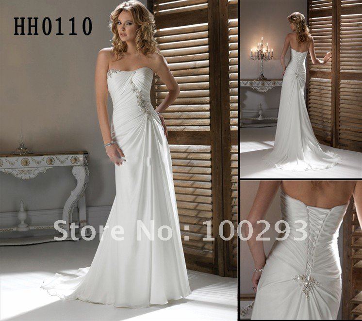  ladies Fashionable elegant satin simple Bridal Dress prom dress HH0110