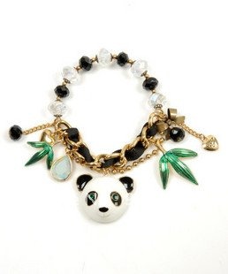 Panda Earrings on Cute Panda Charm Bracelet  Vintage Jewelry  Fashion Jewelry