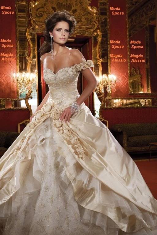 champagne wedding dresses