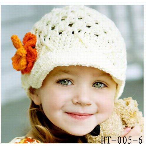 Childrenanimal Pictures on Flower Hat Knitted Cap Ht 005 1 Children S Winter Hat Kids Knitted Hat