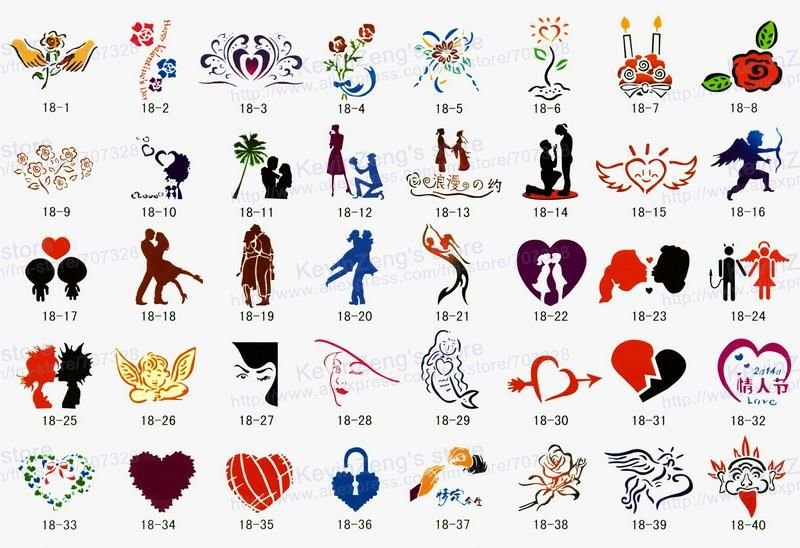 Temporary Airbrush Tattoo Stencils book Template Booklet 18 80 designs