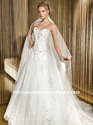 Sweetheart Beaded Aline HiLo Wedding Dress D63856 wedding gowns hilo
