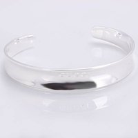 925 Silver Bangle / Cuff, envío gratuito de plata de ley 925 pulsera joyería de moda al por mayor (China (continental))