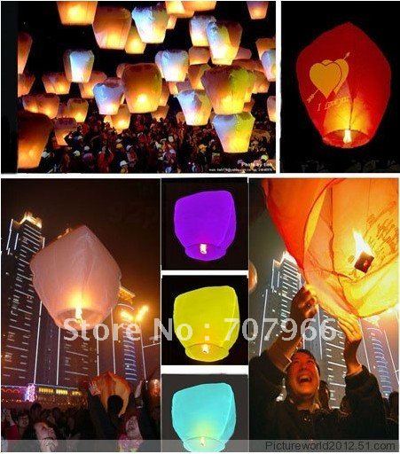 180pcs Sky Lanterns Wishing Lamp SKY CHINESE LANTERNS BIRTHDAY WEDDING 