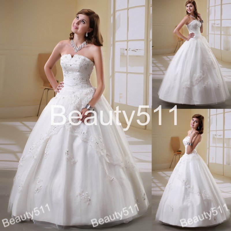 Astergarden 2011 New Arrival Fress Shipping Strapless Ball Gown Lace Wedding