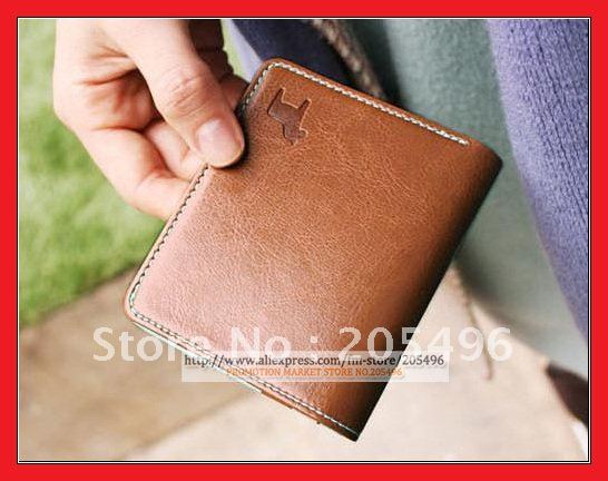 100 New Mens PU Genuine Leather Wallet purse money clips Best selling 