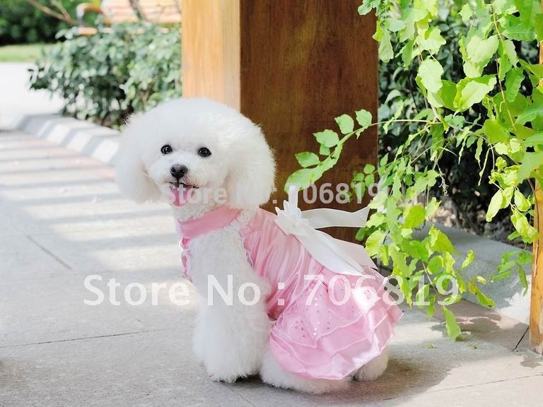 Dog Wedding Dress Setin Rhinestone On the bowknotOu Gensha 