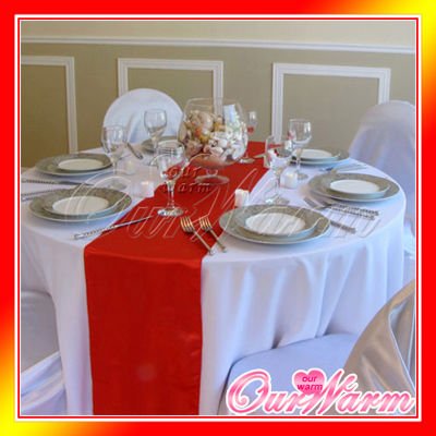 Free Shipping New Red Satin Table Runners 12x108 Wedding Party Decor Many 