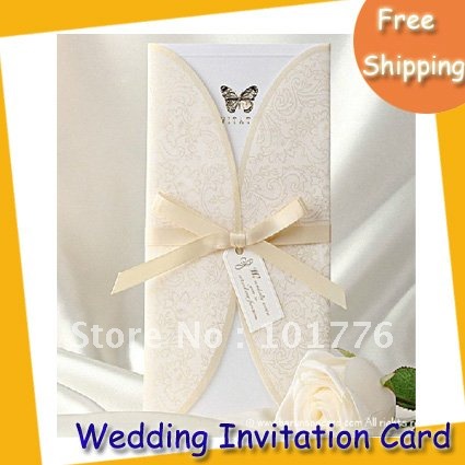 Wholesale High quality Western Style Attractive white Wedding Invitation 