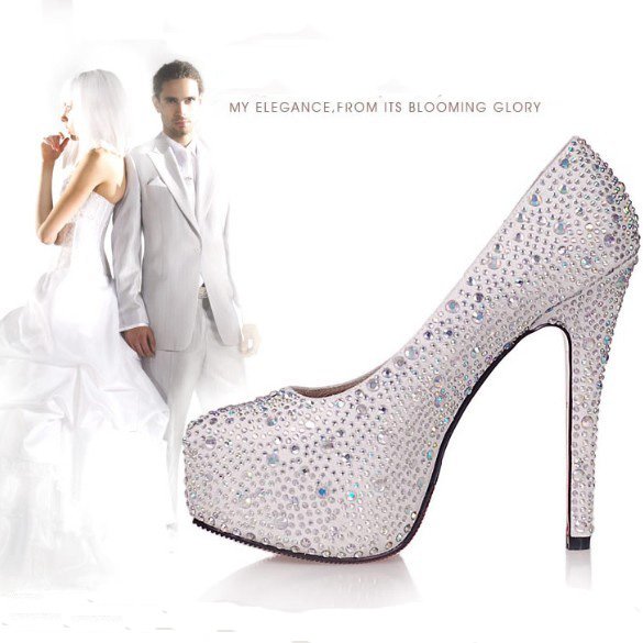 2011 Belong To Our Wedding High Heel Rhinestone ShoesColorful Diamond Women