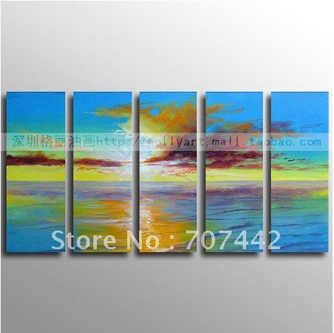 Wall  Canvas on Free Shipping Great Nature Wall Art Seascape Oil Paiting Canvas