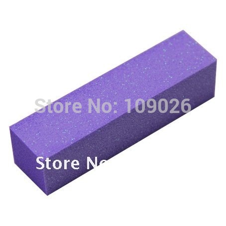 Nail Art Product Purple Acrylic UV GEL Nail File Nail Buffer Block - free