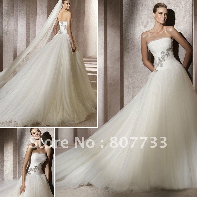 New J0233 2012 designer exquisite tulle romantic wedding dresses