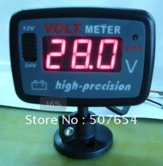 Charging Automotive Batteries on Auto Car Digital Voltmeter Digital Display Voltmeter Display Battery