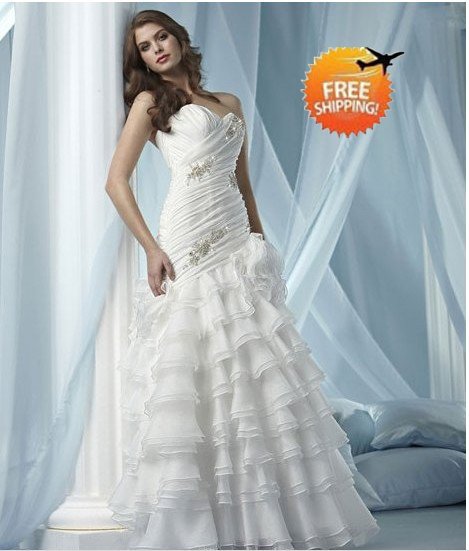 Customized Plus Size Beige Wedding Dresses Sale Online