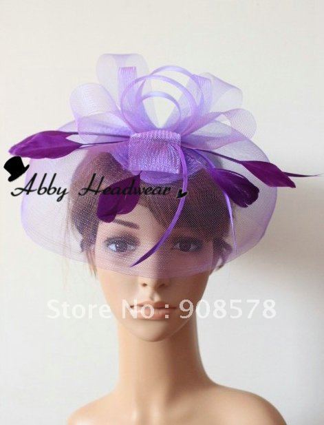 free shipping wedding bridal accessories satin Lovely bud silk hat bride s