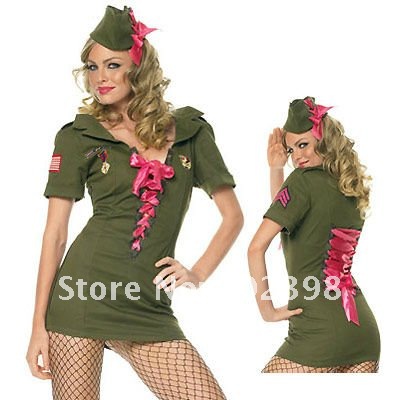 Sexy Clubbing Clothes on Free Shipping  2011 Sexy Airline Stewardess Skirt  Camouflage Uniform