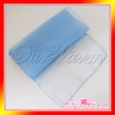  New Periwinkle Light Blue 12x108 Organza Table Runner Wedding Party 