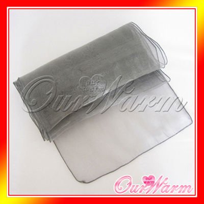 Free Shipping Brand New Silver 12x108 Organza Table Runner Wedding Banquet