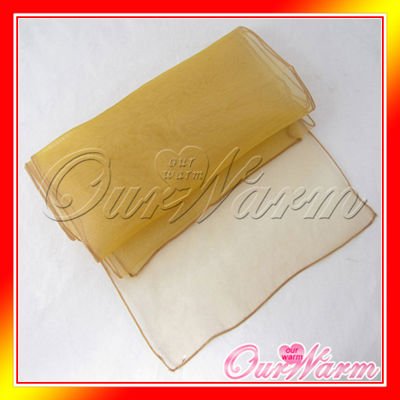 Free Shipping Brand New Gold 12x108 Organza Table Runner Wedding Banquet 