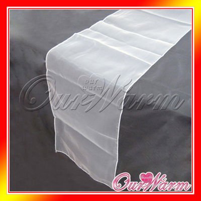  Pearl 12x108 Organza Table Runners Wedding Party Supply Decor Colors