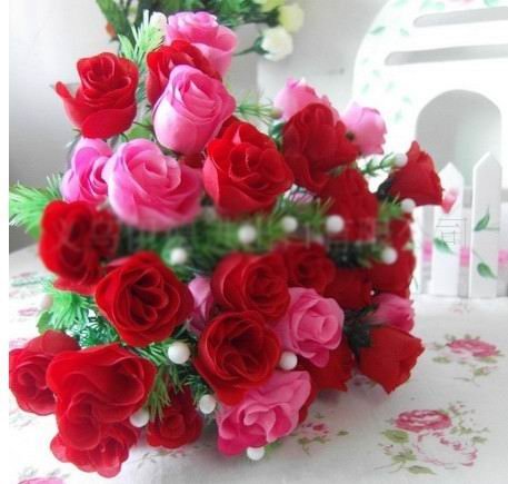 Free Delivery Flowers on Flower Artificial Silk Flower 15 Flower Head Small Rose Free Shipping