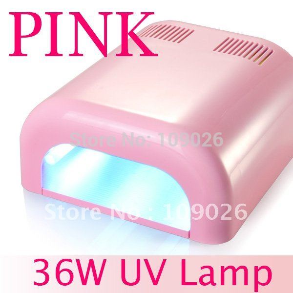 Free Shipping Pink Nail Art Dryer 36w Curing Lamp Acrylic UV GEL nail uv led