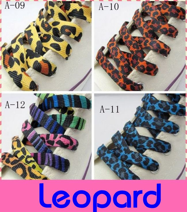 cheetah print shoelaces