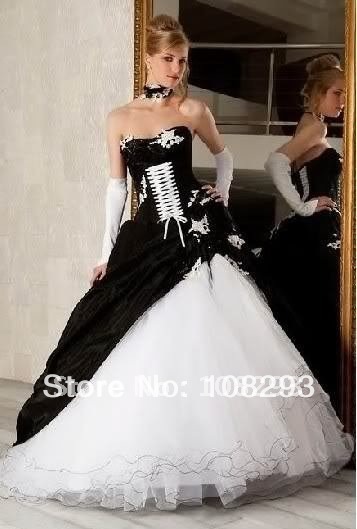 Brand New BLACK Corset Wedding Dress Party Gown custom made
