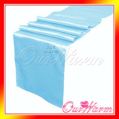 Free Shipping New Periwinkle Light Blue 12x108 Satin Table Runners 