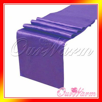Free Shipping Brand New Purple Violet 12x108 Satin Table Runners Wedding